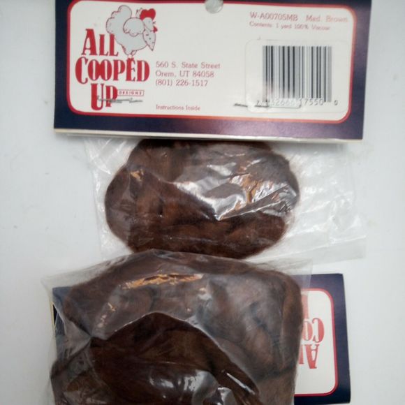 Lot of 7-4 Fibre-Craft Quick Curls 3222-04, 3222-53, 3 All Cooped Up Doll Wigs - Picture 5 of 12